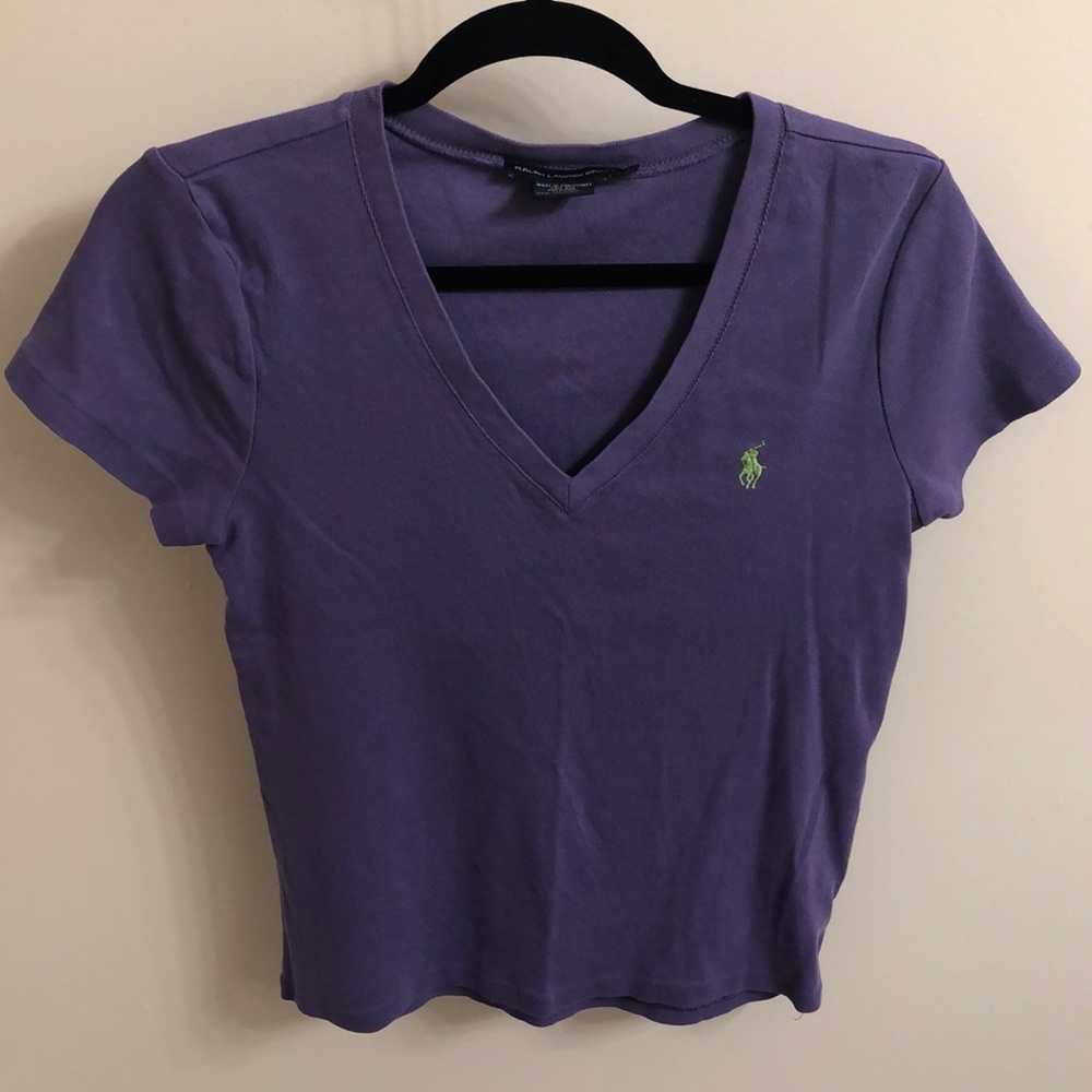 Ralph Lauren Sport T-shirt Size L Color Purple Green